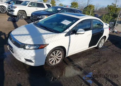2012 Honda Civic Ex z USA, uszkodzony, nr VIN 19XFB2F85CE303106